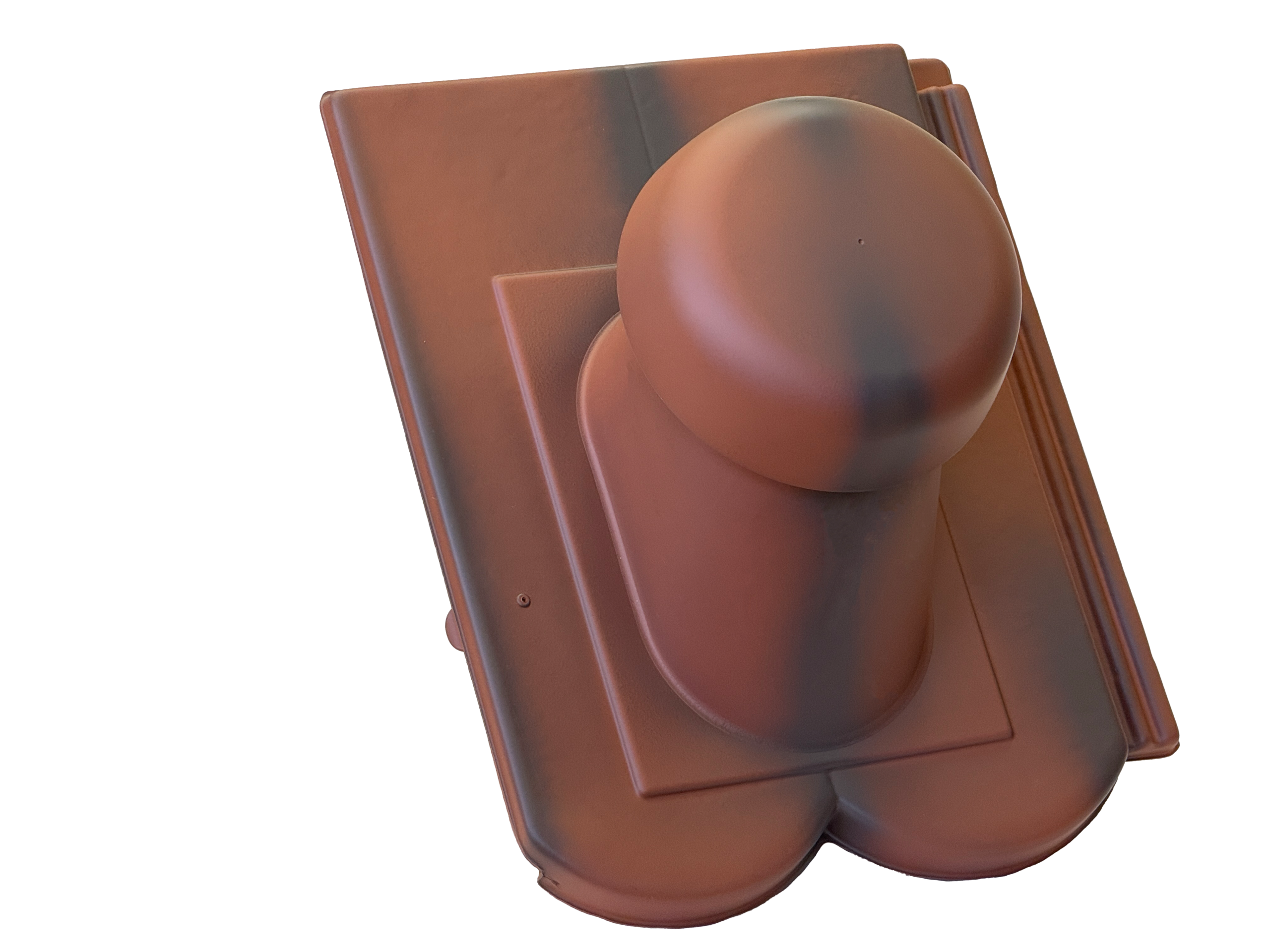 Kanalizačný vetrák komplet  Rundo - Antická červená